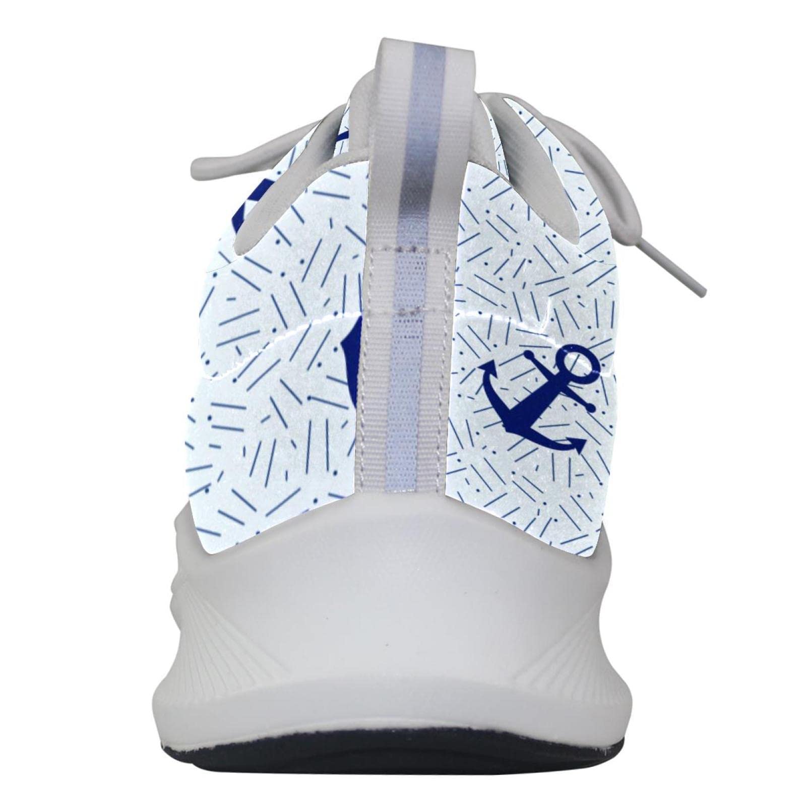 Scarpe da ginnastica uomo personalizzate Scarpe da passeggio leggere Running Athletic Casual Sneakers Ocean Anchor Barca a vela Compass, multicolore, 41 1/3 EU