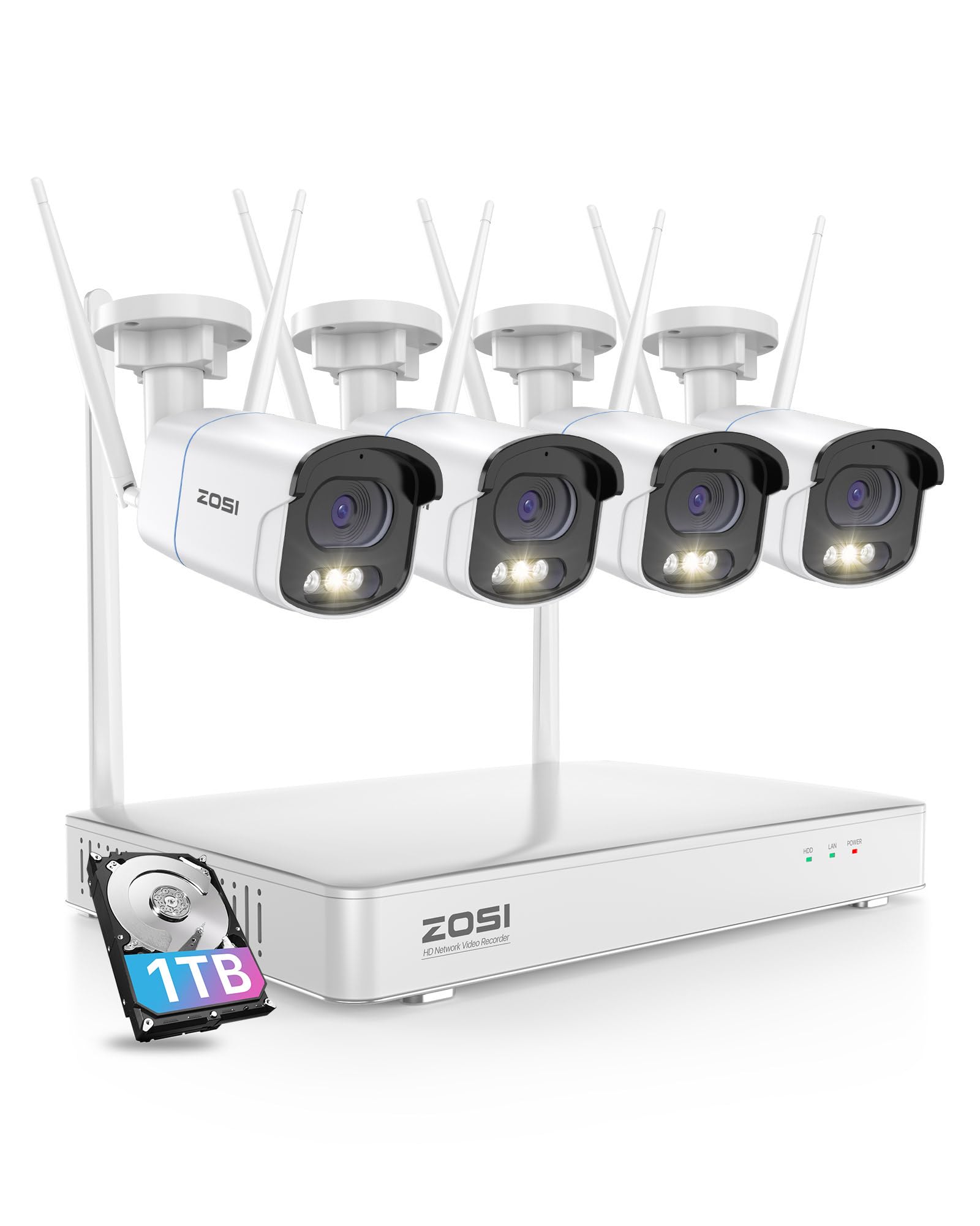 ZOSI 4K 8CH Kit Caméra De Surveillance WiFi 6, 8MP