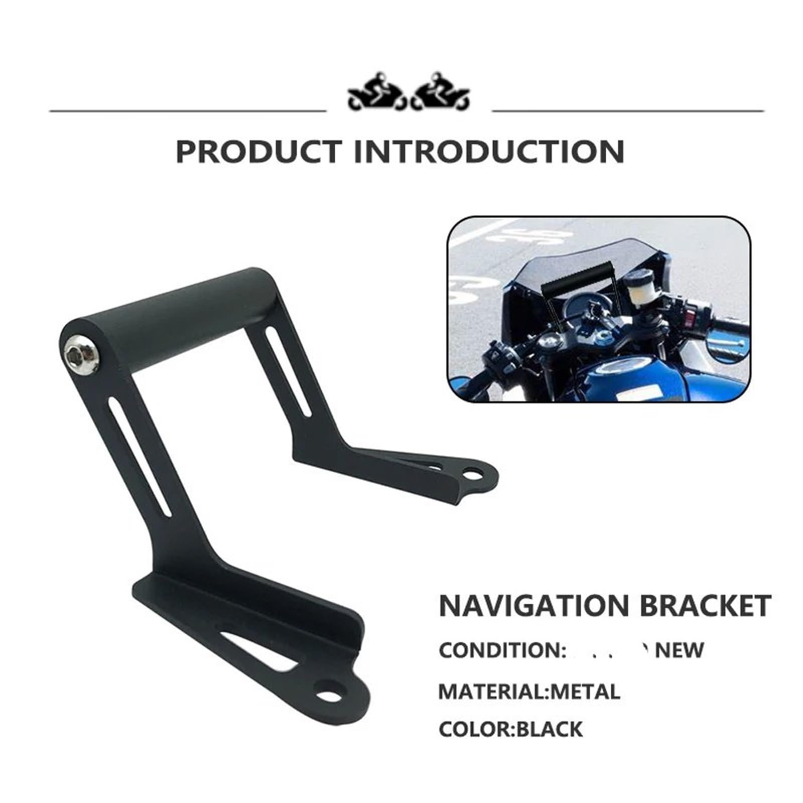 Soporte Navegación Compatible con Soporte Placa Navegación GPS/teléfono Inteligente para HAWK11 Soporte Adaptable para HAWK-11 Accesorios para Motocicleta HAWK1100 2023 Soporte GPS para Motocicleta