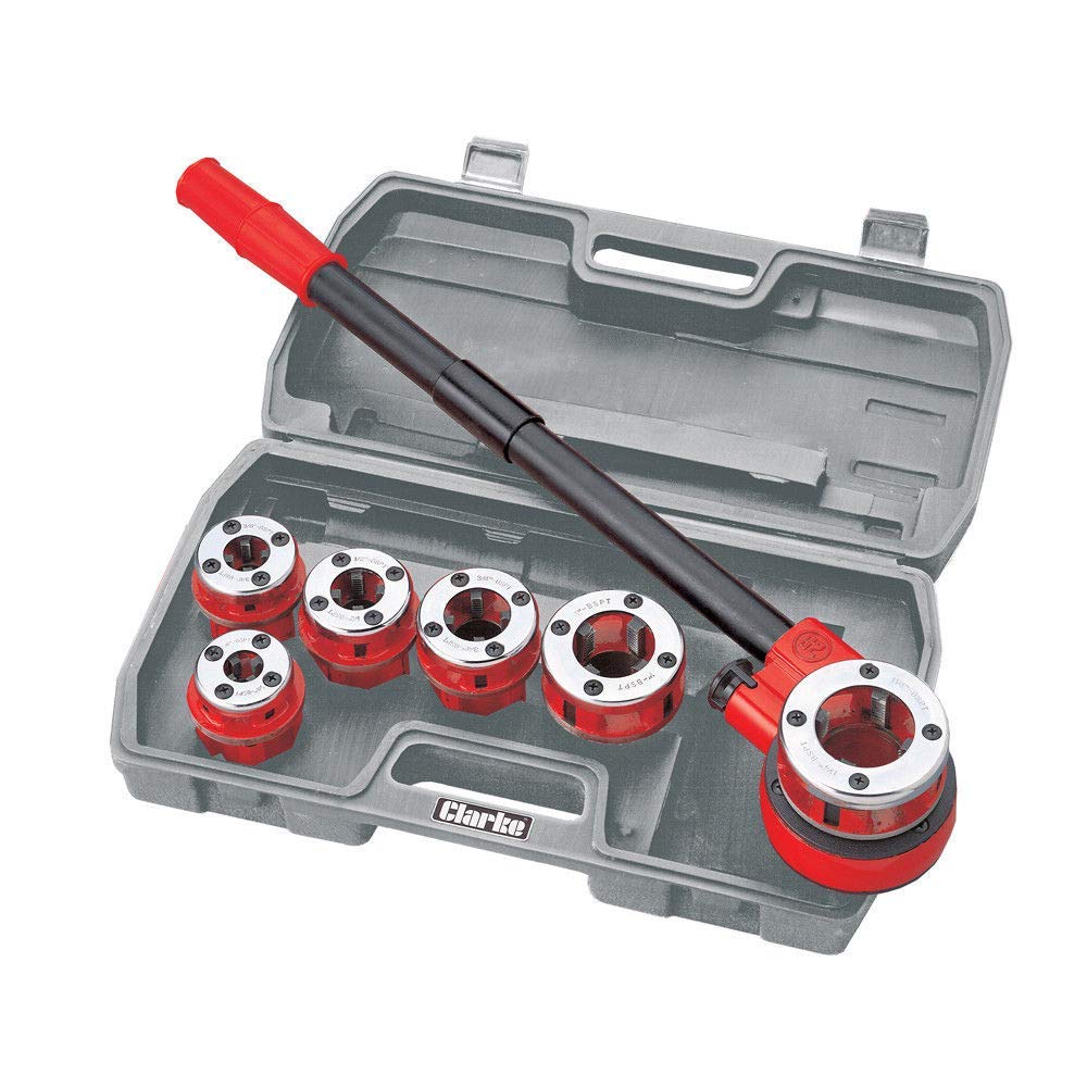Clarke International Clarke Plumbers Pipe Threading Kit 6 Piece