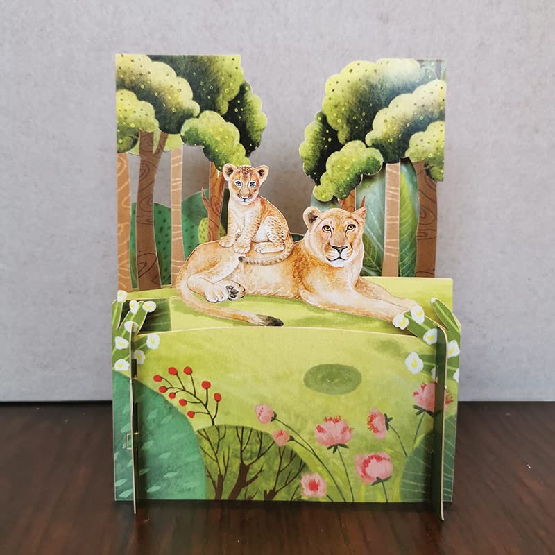 Alljoy Design3-D Pop Up Stacks Card - LION MOM