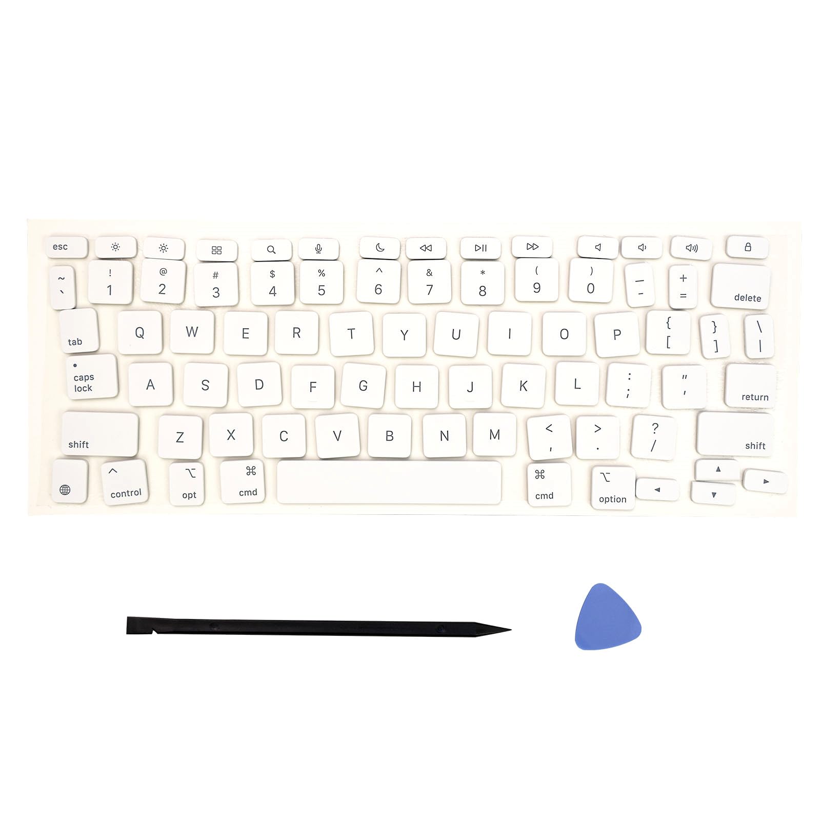 Replacement US Keyboard Full Set of Keycap Keys and Tool Applicable for ipad Pro/Air 11/13“ Magic Keyboard (MKB-1 White)
