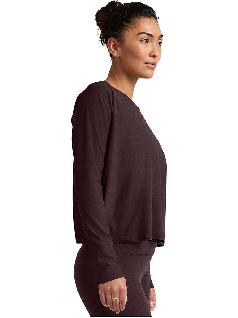 Brown Beyond Yoga Featherweight Daydreamer Pullover