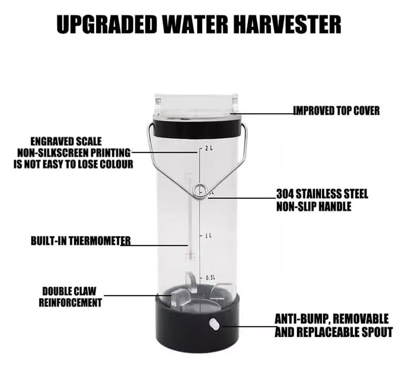 Campionatore telescopico Regolabile per la qualità dell'Acqua - 1 litro, mestolo in plastica Resistente per Il monitoraggio Ambientale e l'analisi dell'Acqua, Perfetto per la Raccolta e l'an
