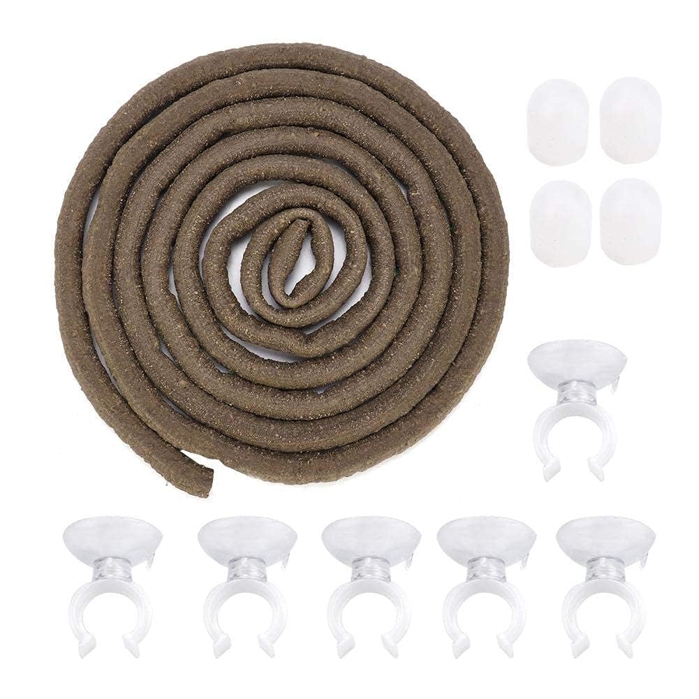 Rama de escalada de reptiles artificiales Flexible Jungle Rattan Jungle Climber Vines Long Vine Habitat Decor con ventosas 9.84ft(L)
