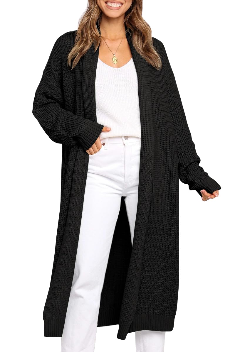LILLUSORY Long Cardigan Sweaters for Women Fall Trendy Oversized Open Front Winter Coat