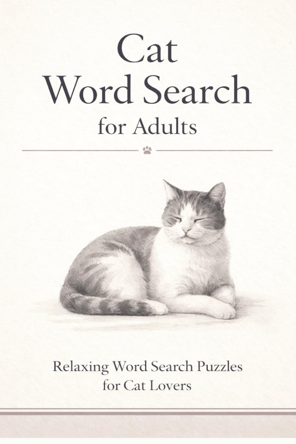 Cat Word Search for Adults: Relaxing Word Search Puzzles for Cat Lovers
