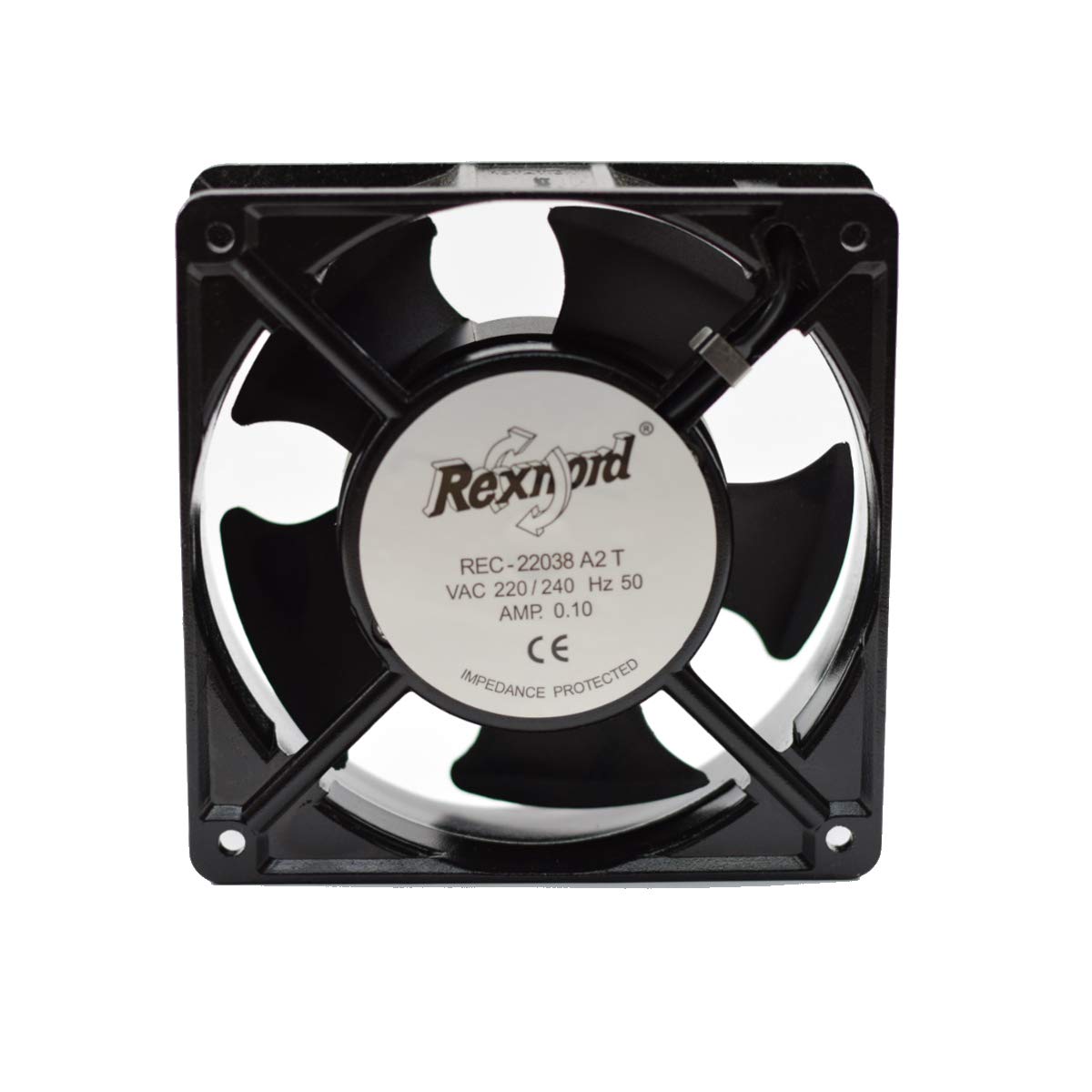 Rexnord 22038 A2 T Panel Square Exhaust Fan (Black, 4 X 4 Inches)