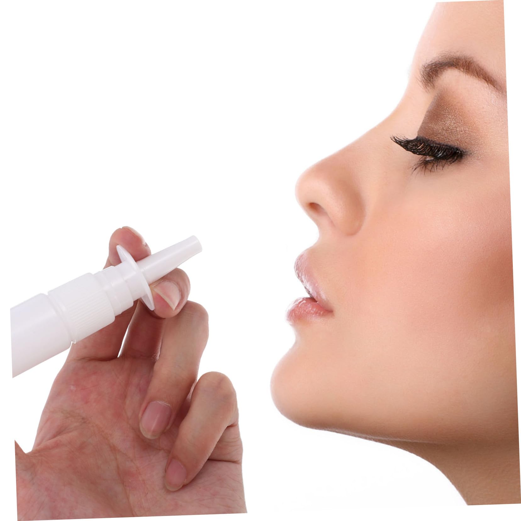 Healeved Nasenspray Leere Flasche 10ml aus Pe Wiederbefüllbare Reise Sprühflasche mit Transparentem Schutzdeckel Portable Kosmetik Reiseflasche für Outdoor und Travel