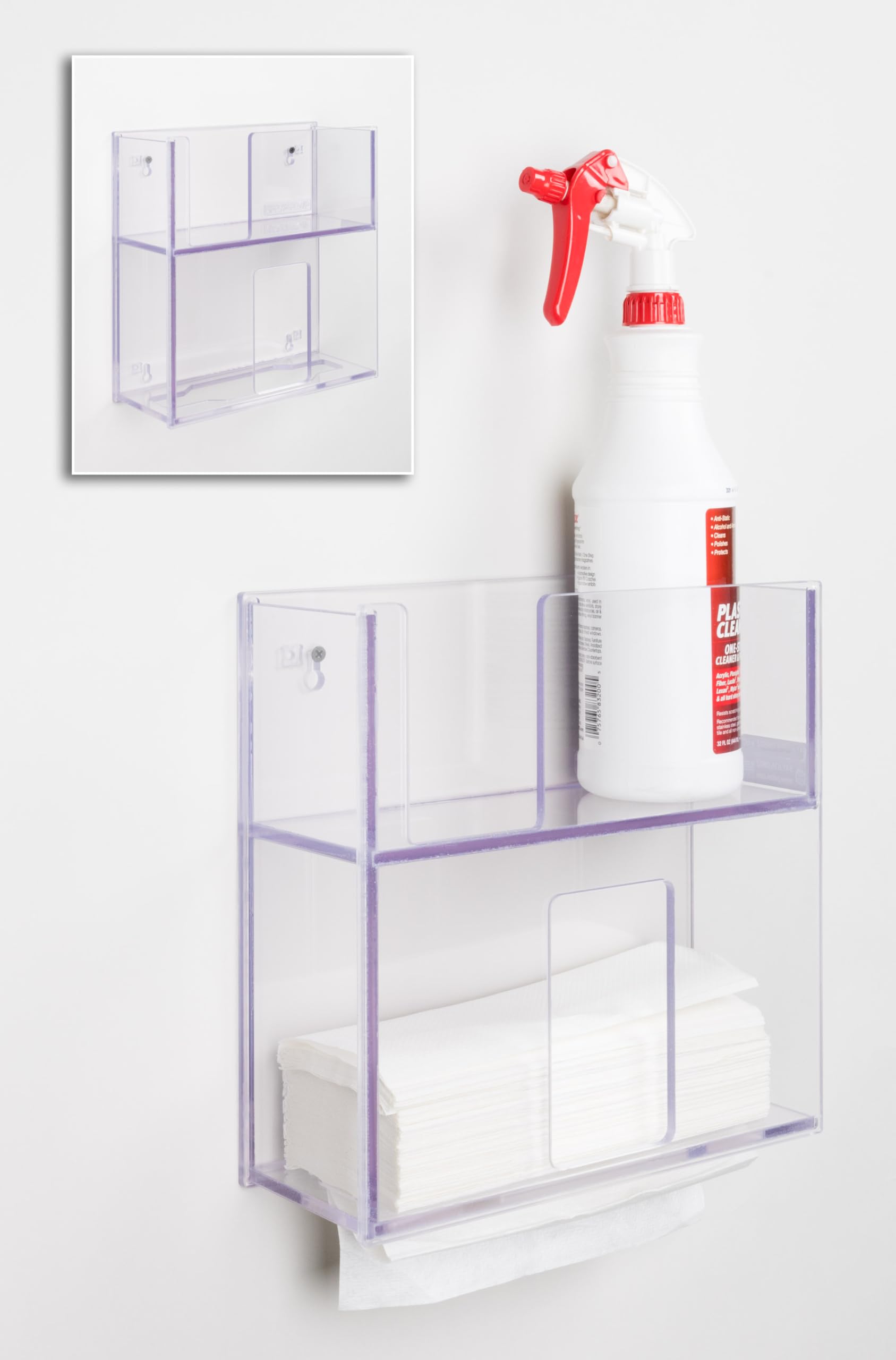 Poltex Spray Bottle, Wipe Cannister, Paper Towel Combo Unit (HB Tape)