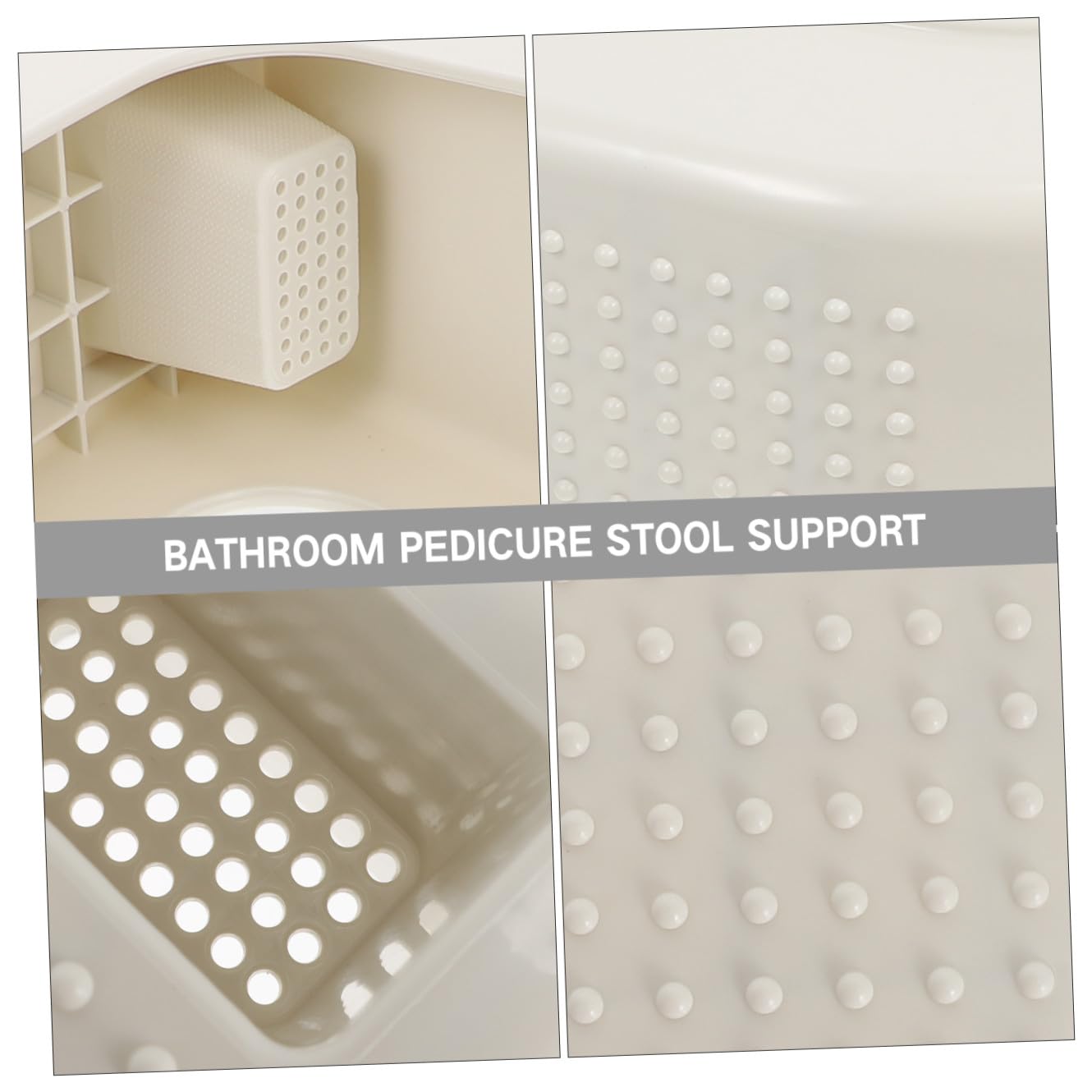 POPETPOP 1pezzi Sgabello Per Pedicure in Plastica Poggiapiedi Antiscivolo Per Bagno Supporto Pratico Per Nail Art Adatto Per Uso Domestico e Salone Estetico