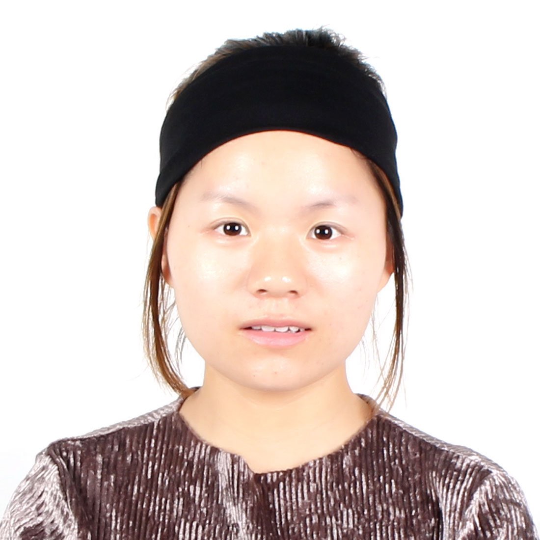 Generic Elastic Fabric Outdoor Exercise Sports Yoga Headwear Headwrap Sweatband Headband Black-image-36