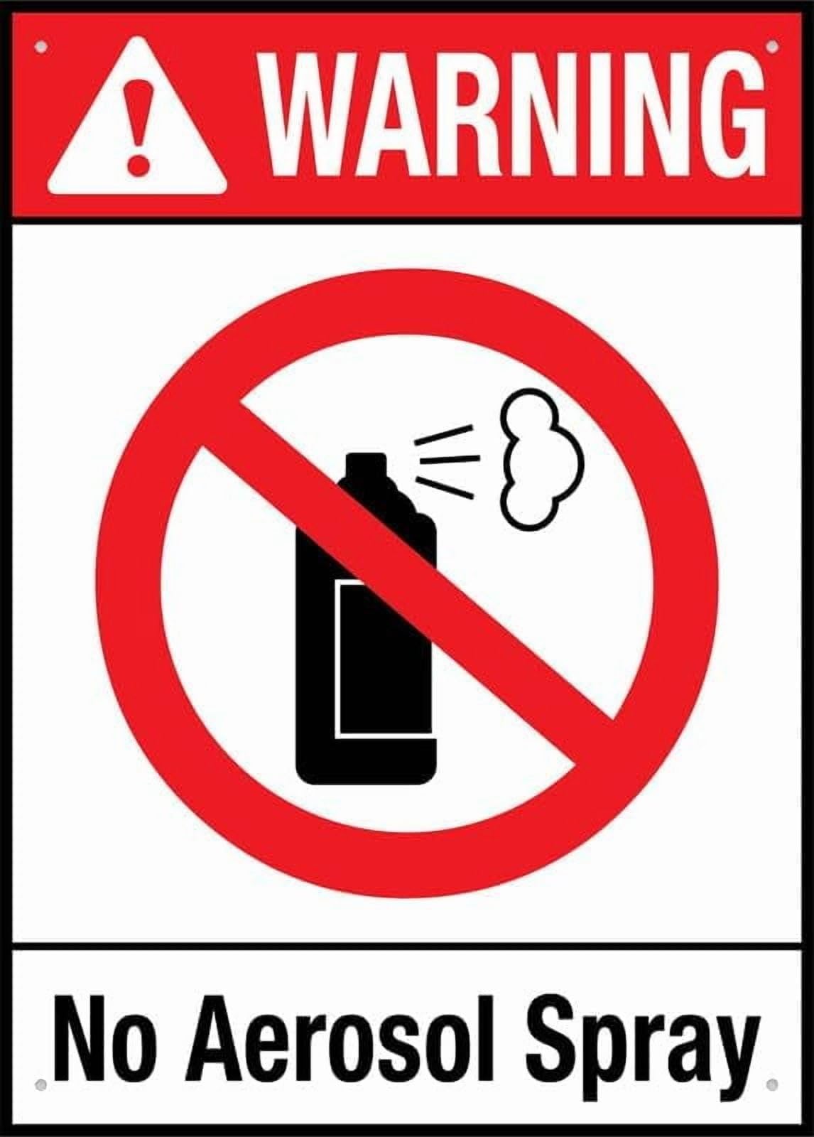 (2-Pack) Metal Tin Sign No Aerosol Spray Sign 12X8 Inch Uv Ink Printed For House And Business