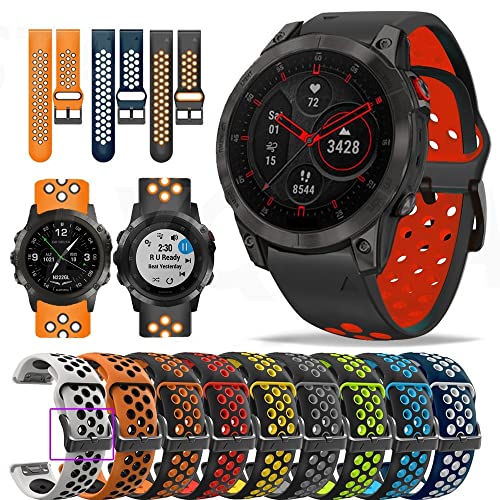 Correa Garmin Fenix 6X de liberación rápida y 26mm para deporte intenso 2