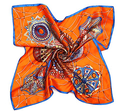 Only Faith 100% Mulberry Silk Handkerchief Head Neck Wrap Small Square Scarf2
