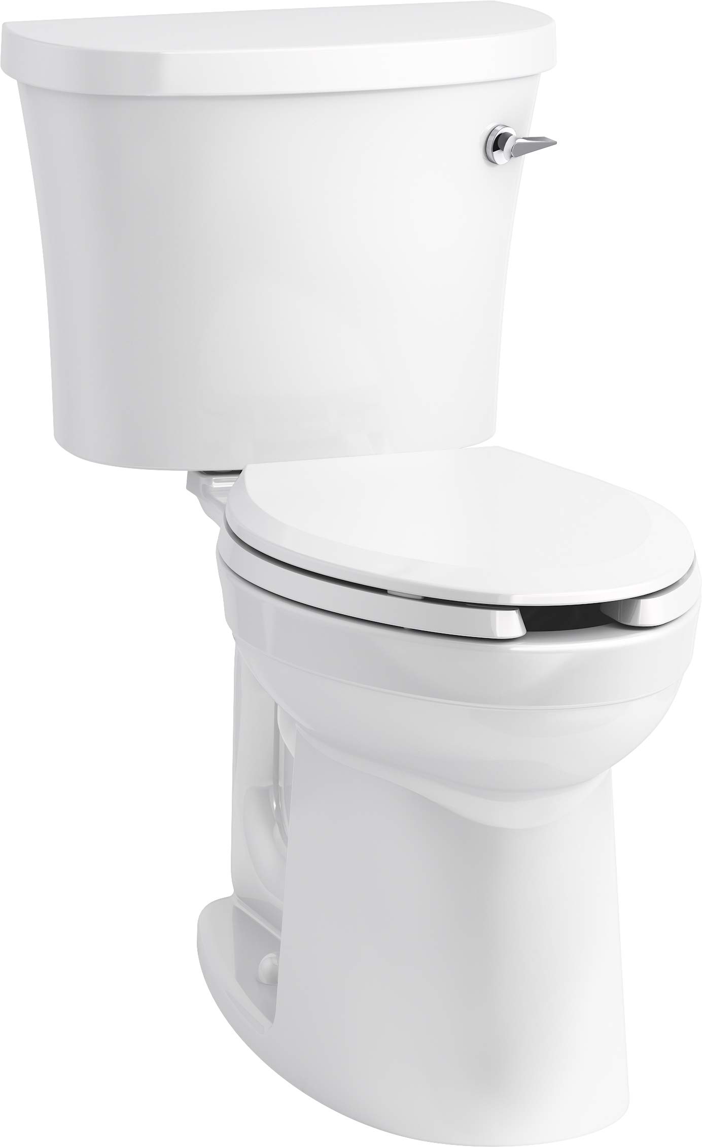 Kingston™ Comfort Height® two-piece Elongated 1.28 gpf Toilet with Right-hand Trip Lever and Antimicrobial Finish