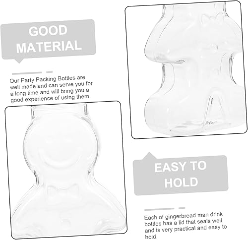 Miniatura 2 de LIFKOME Botella de hombre de jengibre 10 unids botella de Navidad botella de agua botella de agua botellas de leche botellas de jugo decoración