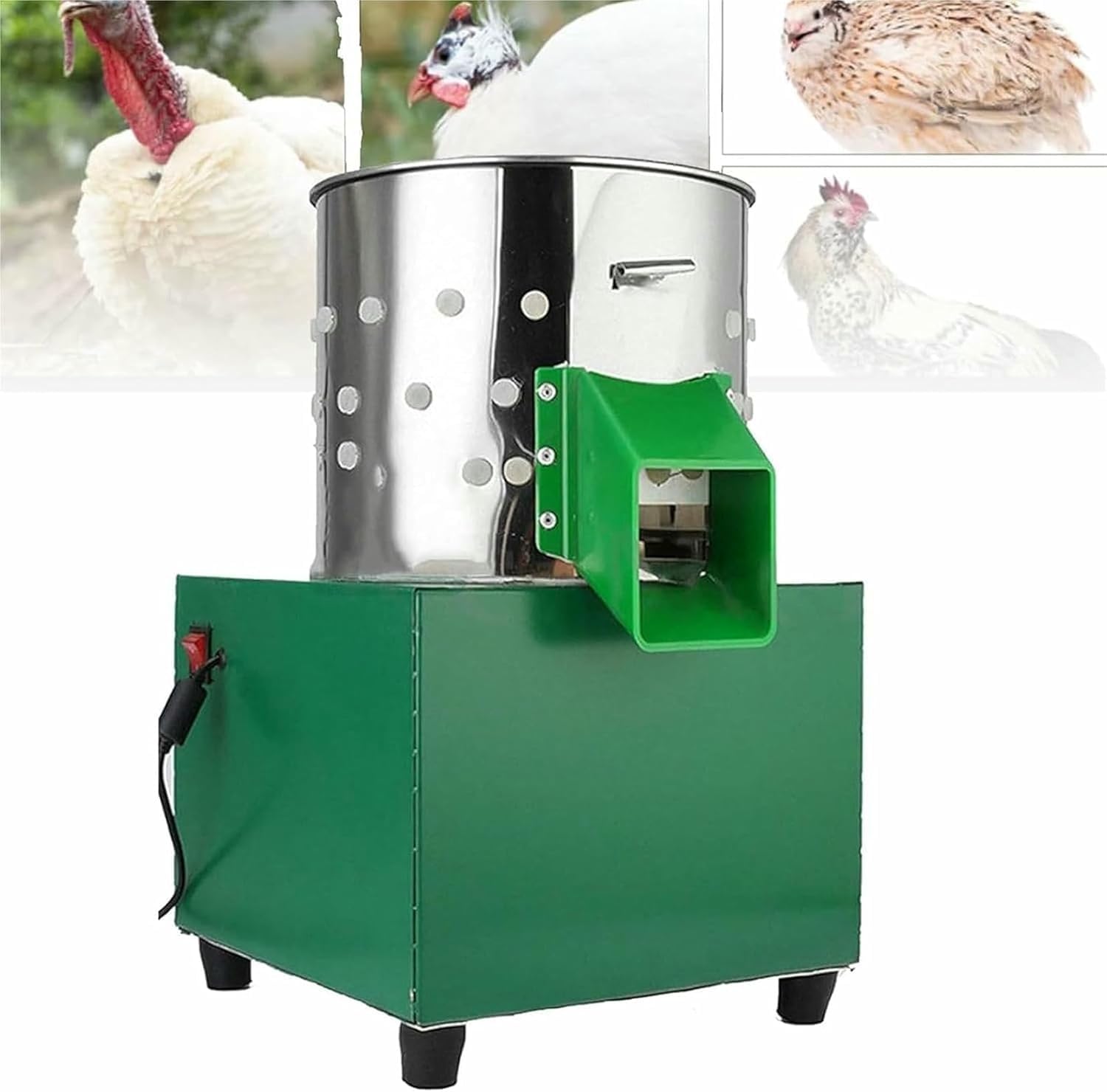 Máquina Desplumadora Automática De Alta Resistencia para Pollos, Removedor De Plumas De Acero Inoxidable para Aves De Corral, Patos Y Pavos: Una Solución De Desplumado Eficiente Y Duradera.