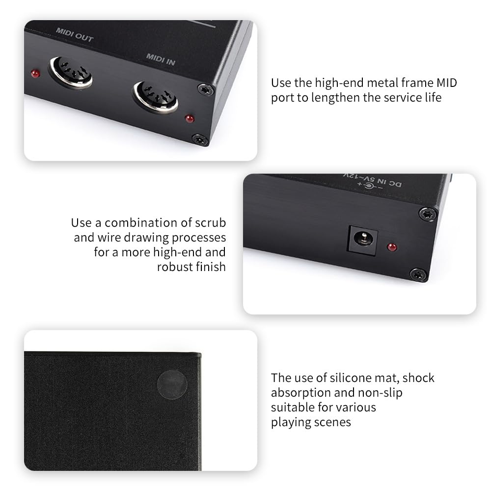 Summina USB MIDI Host Box 1-in 1-out 16 Channel MIDI Box High Speed Applicable to MIDI Keyboard Electric Blow Tube Electric Drum USB to MIDI Converter MIDI Interface (high-speed USB2.0) - Image 2