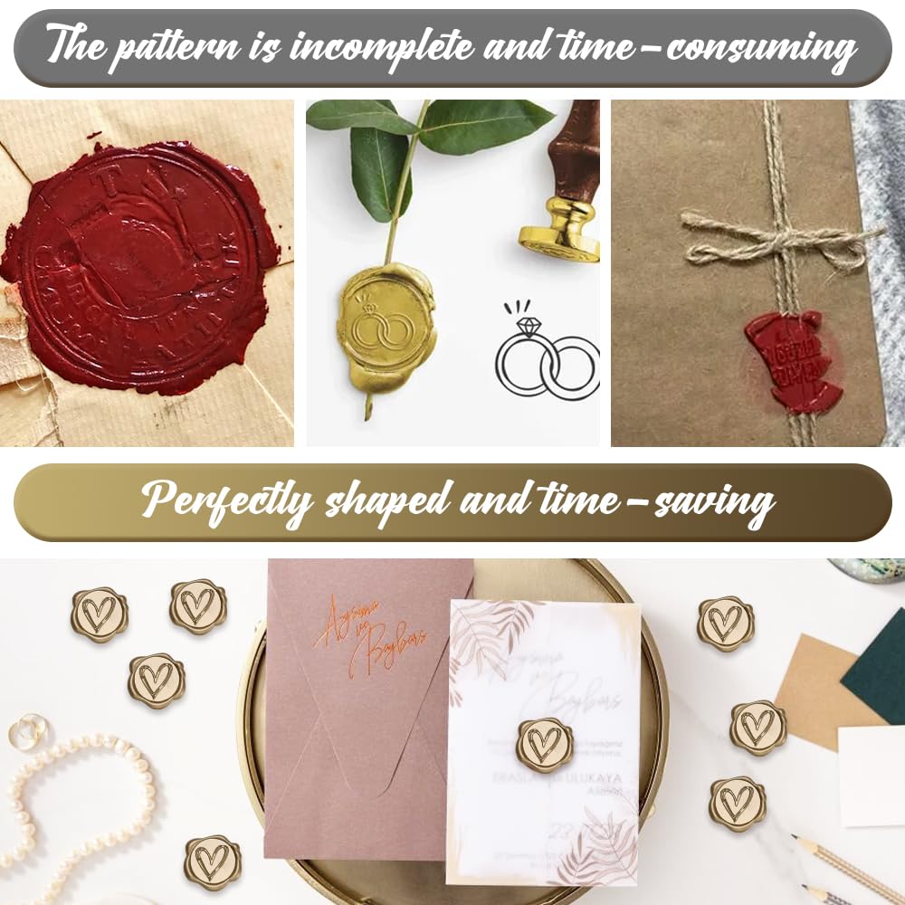 YZROHYI 50 Pièces Sceau De Cire Autocollant,Cachet De Cire