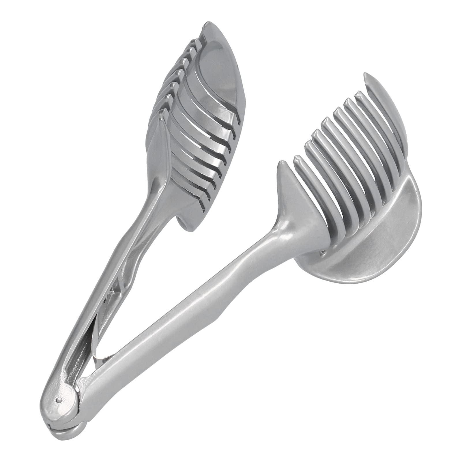 Onion Cutter, Stainless Steel Handheld Round Tomato Slicer Multifunctional Fruit & Vegetable Holder for Kitchen Restaurants Kitchen Cutting Aid Gadgets Tool