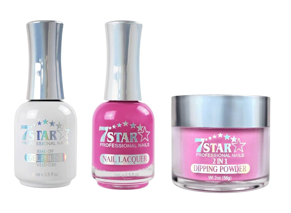Amazon.com : 7 Star Nail Gel Polish and Matching Lacquer + 2