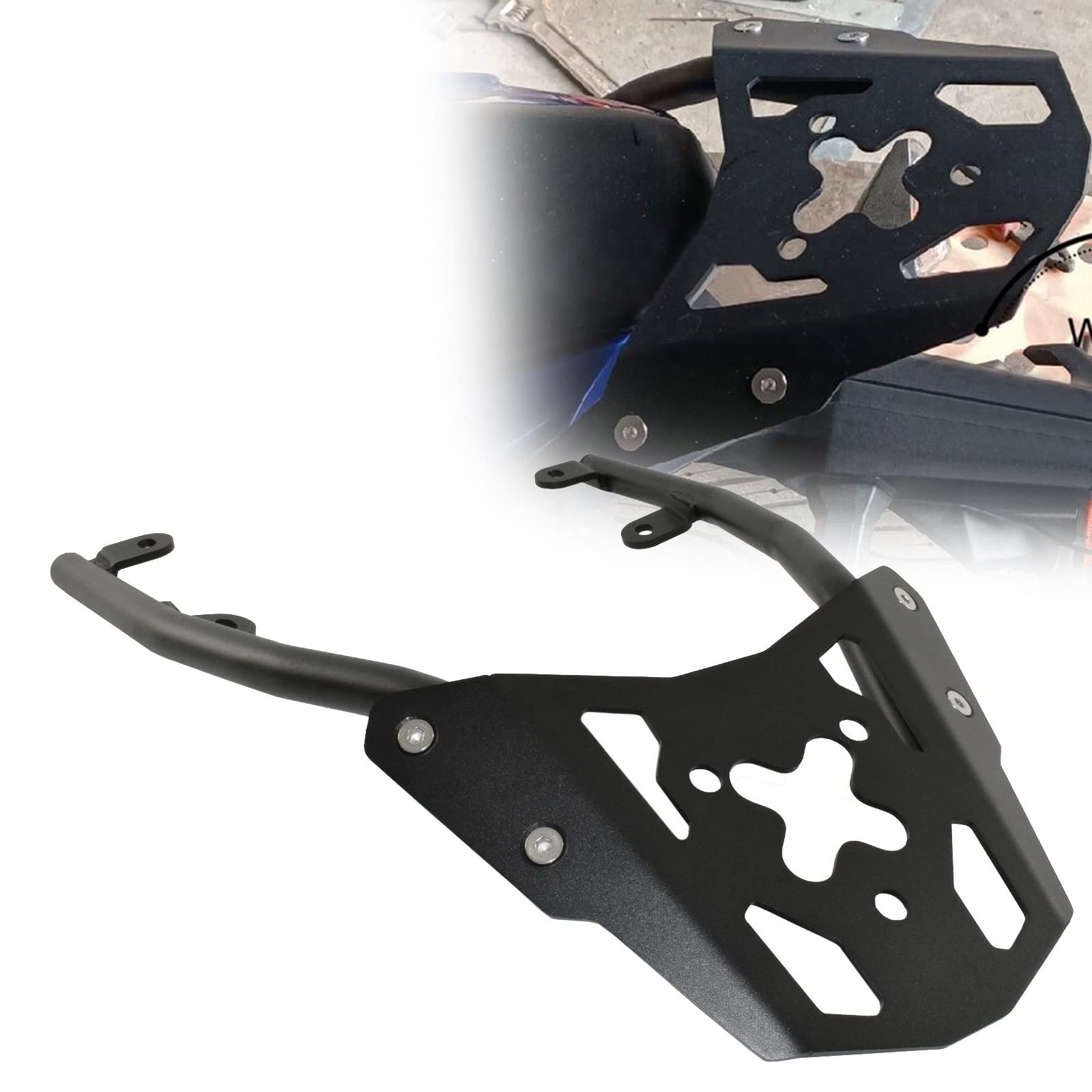 Support Étagère Cargaison Arrière Kawasaki Z650 Finition Premium Noir - 7