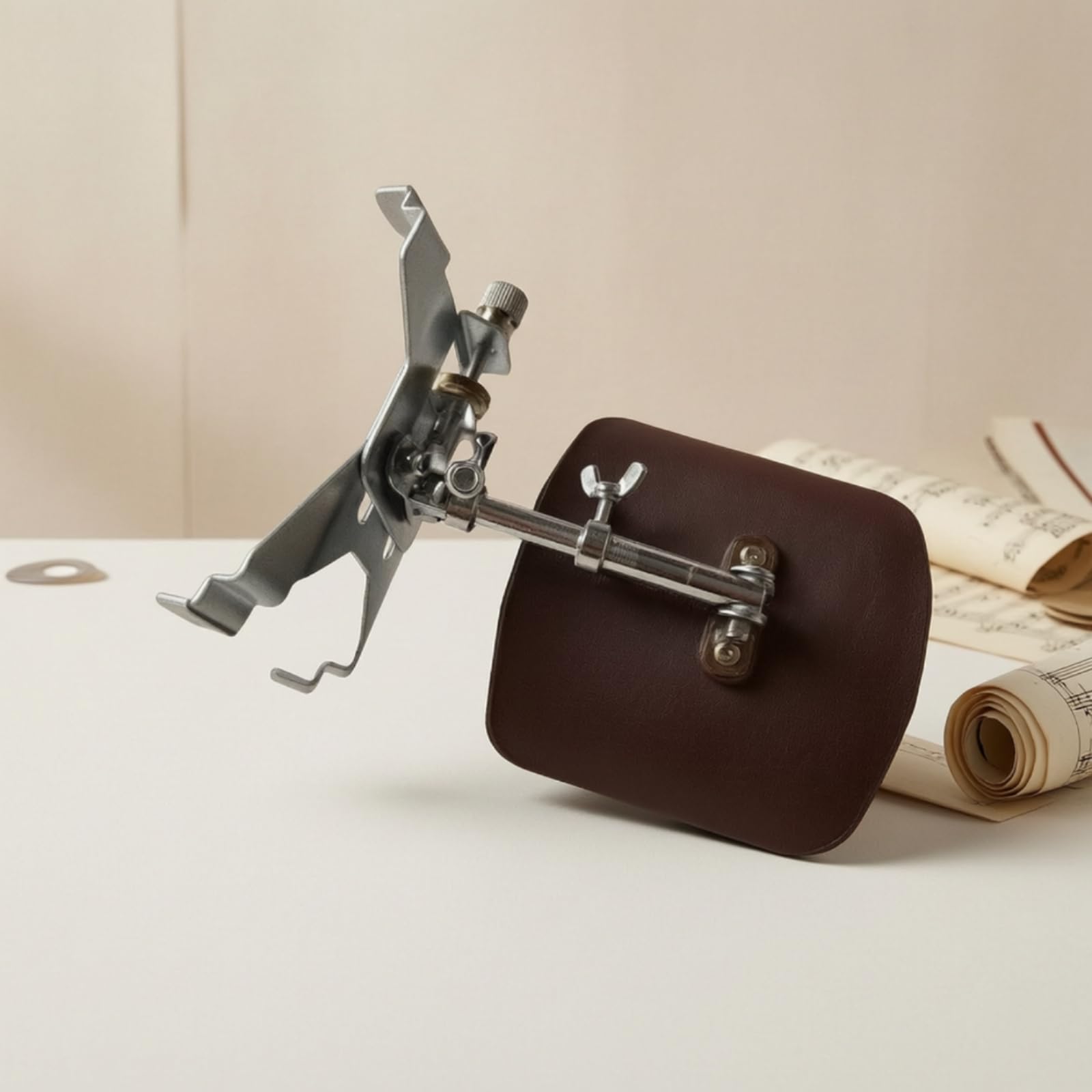 Reggi Chitarra Portatile Reggichitarra Leggero Supporto per Studio, Concerti, Array, Caffè Con Morsetto Argento, Supporto Per Chitarra Classica Con Morsetto Argento