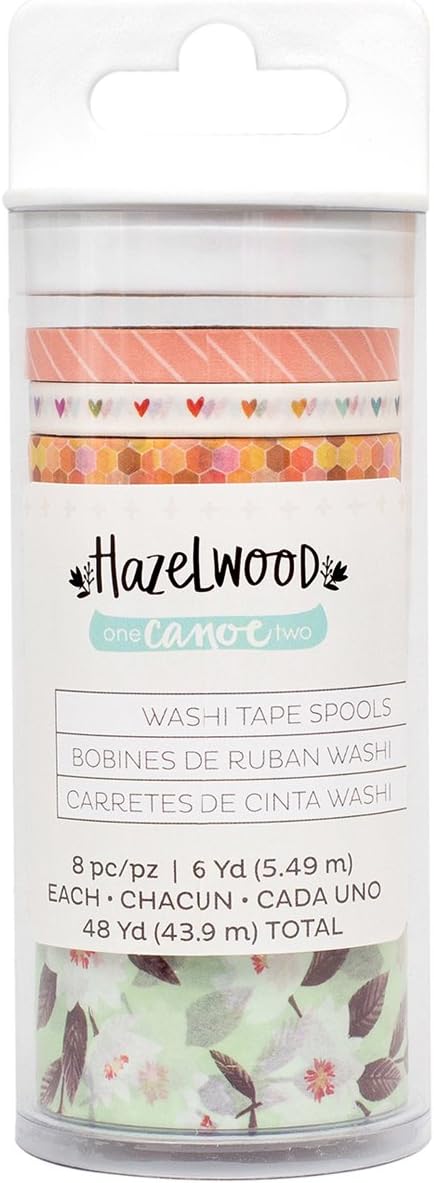 American Crafts 1 Canoe 2 Hazelwood Stickers 48 Yards Washi Tape Set