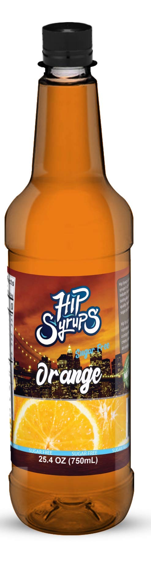 Hip SyrupsOrange Sugar Free Syrup Designed for Water Flavor, Bubble Tea, Boba Tea, Cocktails, Orange Favoring, Water Enhancer, Drink Mix for Ice Tea, Lemonade & More, Zero Calorie Flavoring, Keto Friendly, Sugar Free