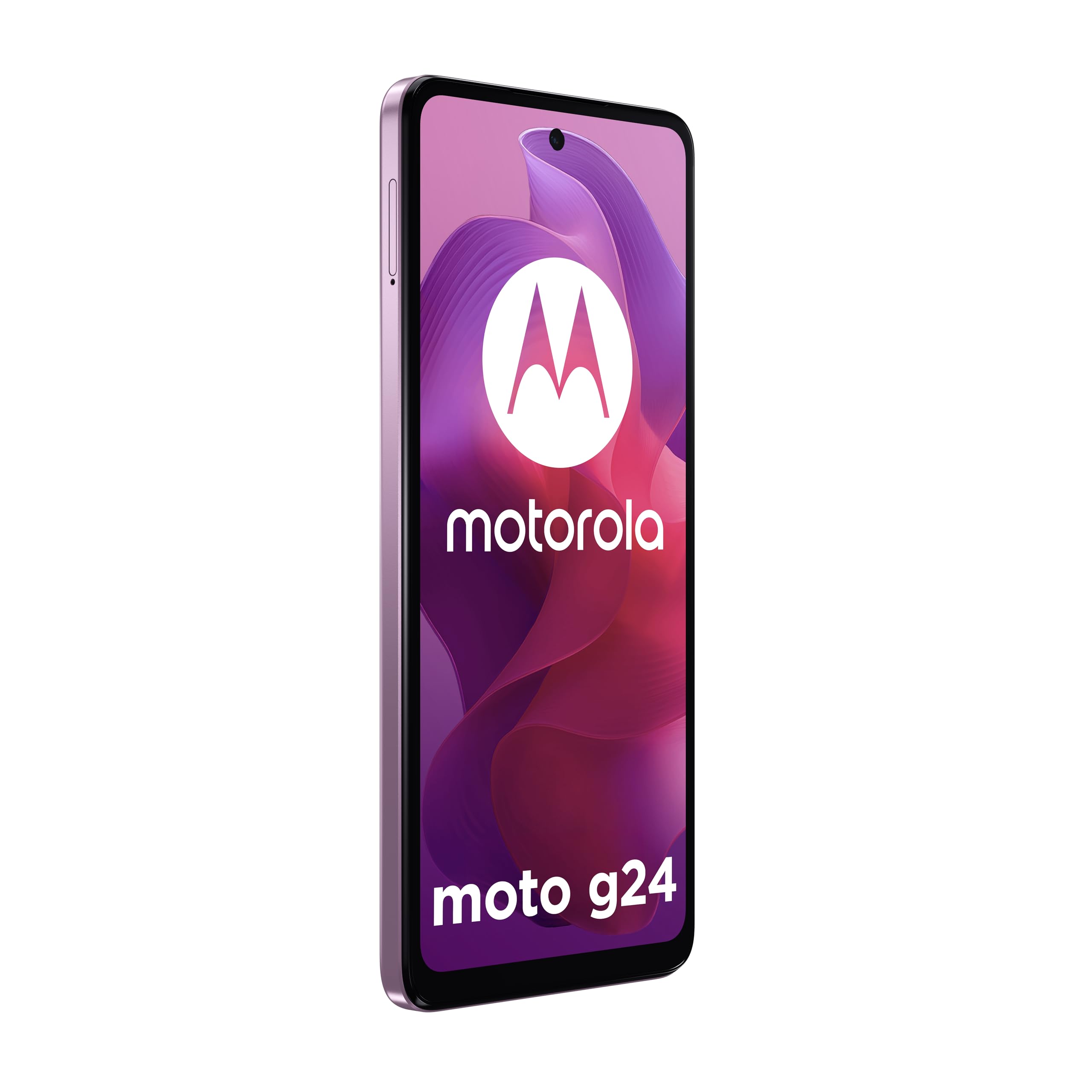 Motorola moto g24 (Display 6.56" HD+ 90 Hz, 50+2 MP, 5000 mAh ricarica 15W, 4/128GB, Dual SIM, IP52, NFC, Android 14, Cover Inclusa), Pink Lavander