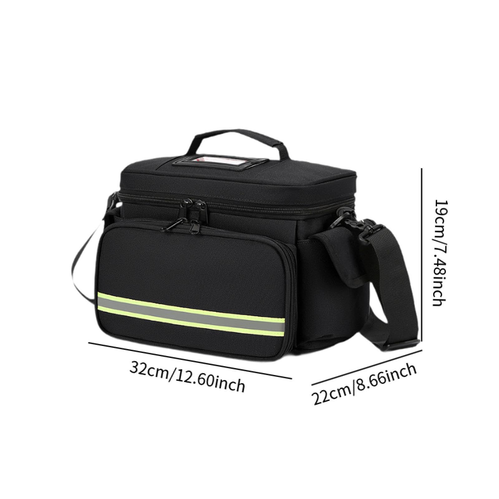 Scatola portaoggetti per il soccorso domestico con tasche, borsa portaoggetti vuota per il soccorso, organizer da viaggio con tracolla staccabile e custodia