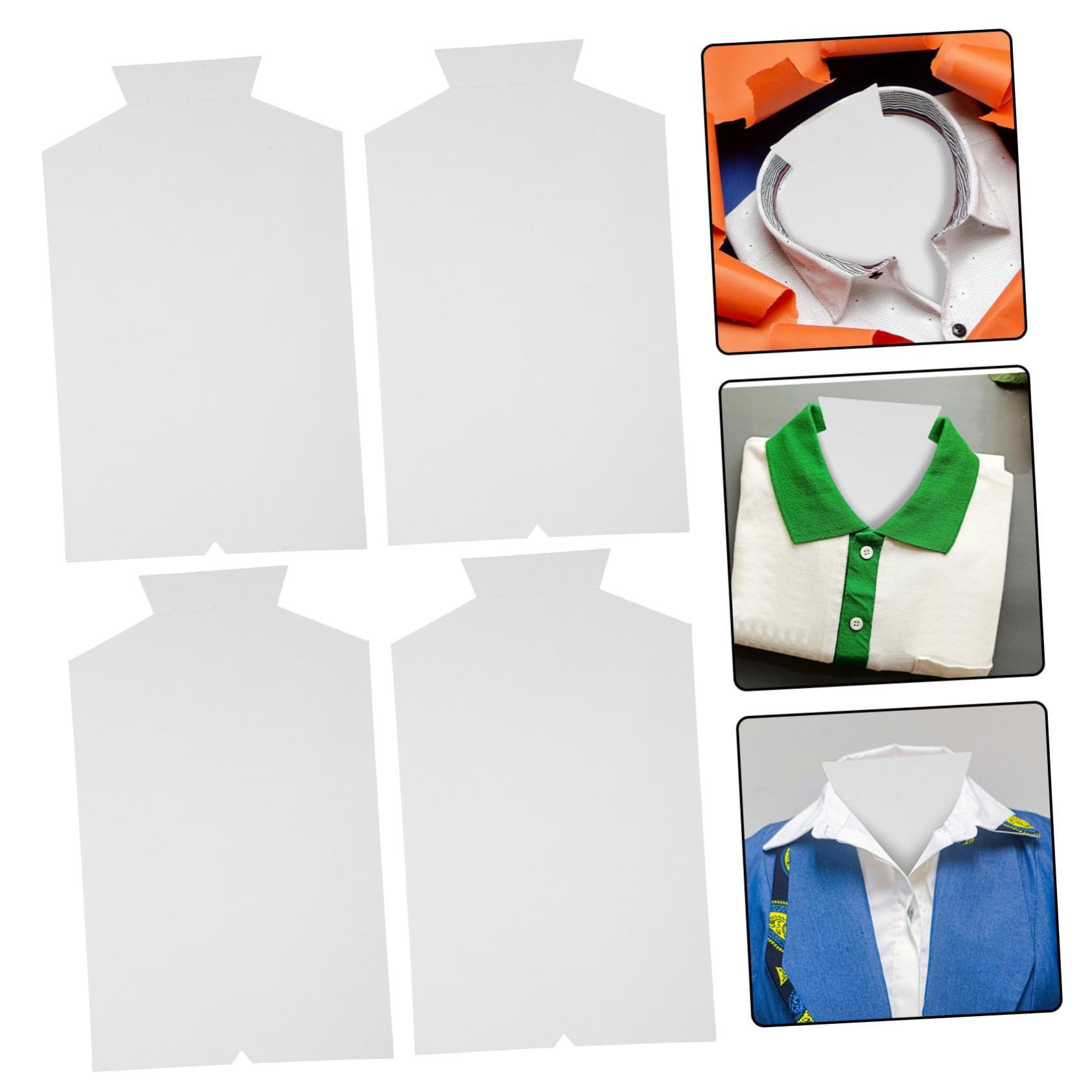 Cabilock 50pcs Inserts de Présentation de Chemises en Carton Blanc, Surface Lisse et Design sans Plis, pour Emballage et Organisation des Vêtements