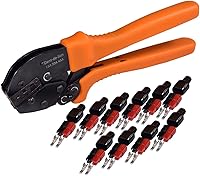 Vista 1 de Juego de 51 herramientas manuales de crimpado de trinquete Powerpole para conectores 15A, 30A, 45A, 10 pares de conectores 45A, surtido