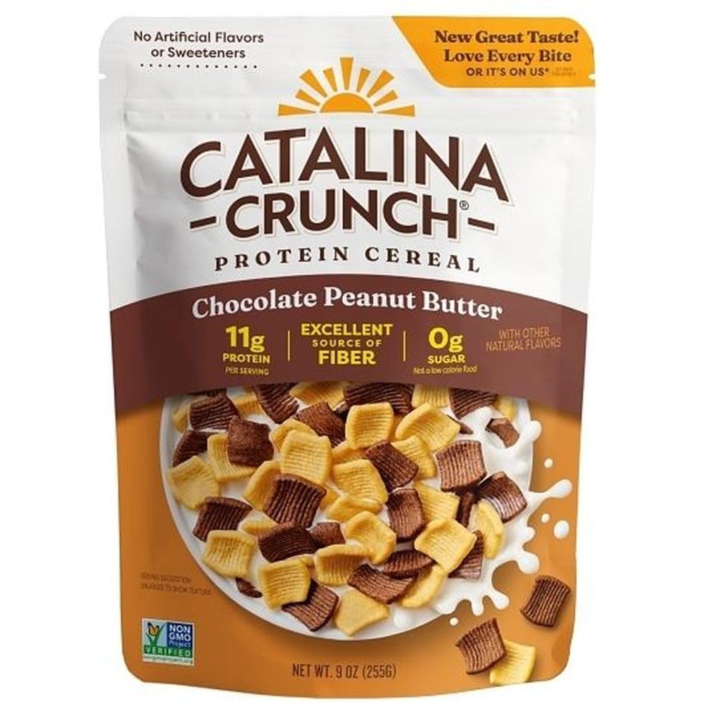 Chocolate Peanut Butter Keto Cereal: Keto Friendly by Catalina Crunch – 9 Ounce (Pack of 6), Pack of 6