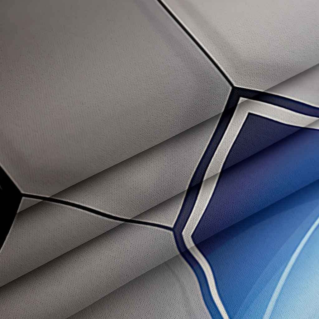 Gardinen Kinderzimmer Schlafzimmer B234cm x H230cm Thermovorhang Verdunkelungsvorhang Modern Polyester Vorhänge 3D Gedruckt Abstrakter Fußball Kreativ Muster Blickdicht Ösenvorhang 2Er Set