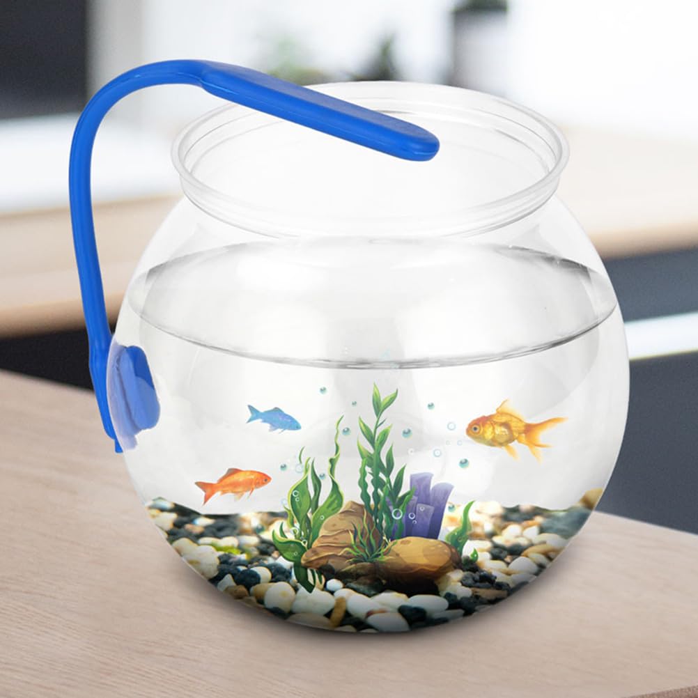 Acquario da tavolo Acquario rotondo a forma ovale piccolo design trasparente per uso domestico Micro paesaggio vaso bottiglia ciotola globo casa vetro trasparente Ciotola per pesci decorativa