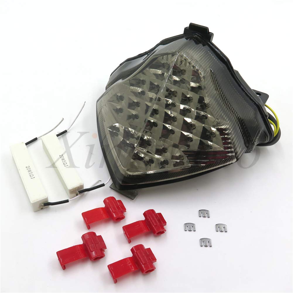 Luces de freno traseras LED intermitentes compatibles con Yamaha Yzf R1 Yzfr1 Yzf-R1 2004-2006 ahumadas
