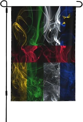 Smoke Style Flag Of The Central African Republic Garden Flag 28"x40" Inch Double Sided Garden Flags Home Lawn Outdoor Decor Flags Party Banner