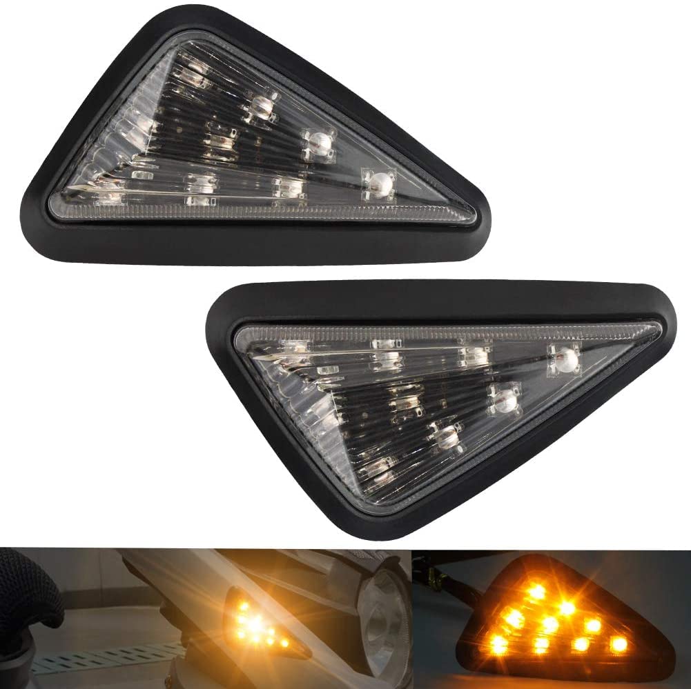 新品　メッキターンシグナルランプカバー Amazon | X-STYLE バイク ウインカー LED 黄 埋め込み ターン