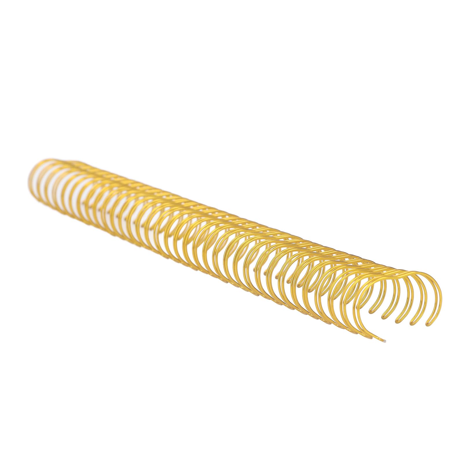 Sorandy 50 Pcs Double Loop Wire Binding Spines 180 Sheet Capacity, Wire Binding 3:1 Pitch, 3/4 Inch Spiral Binding Coils for Teacher Student Notebook Making (Gold)