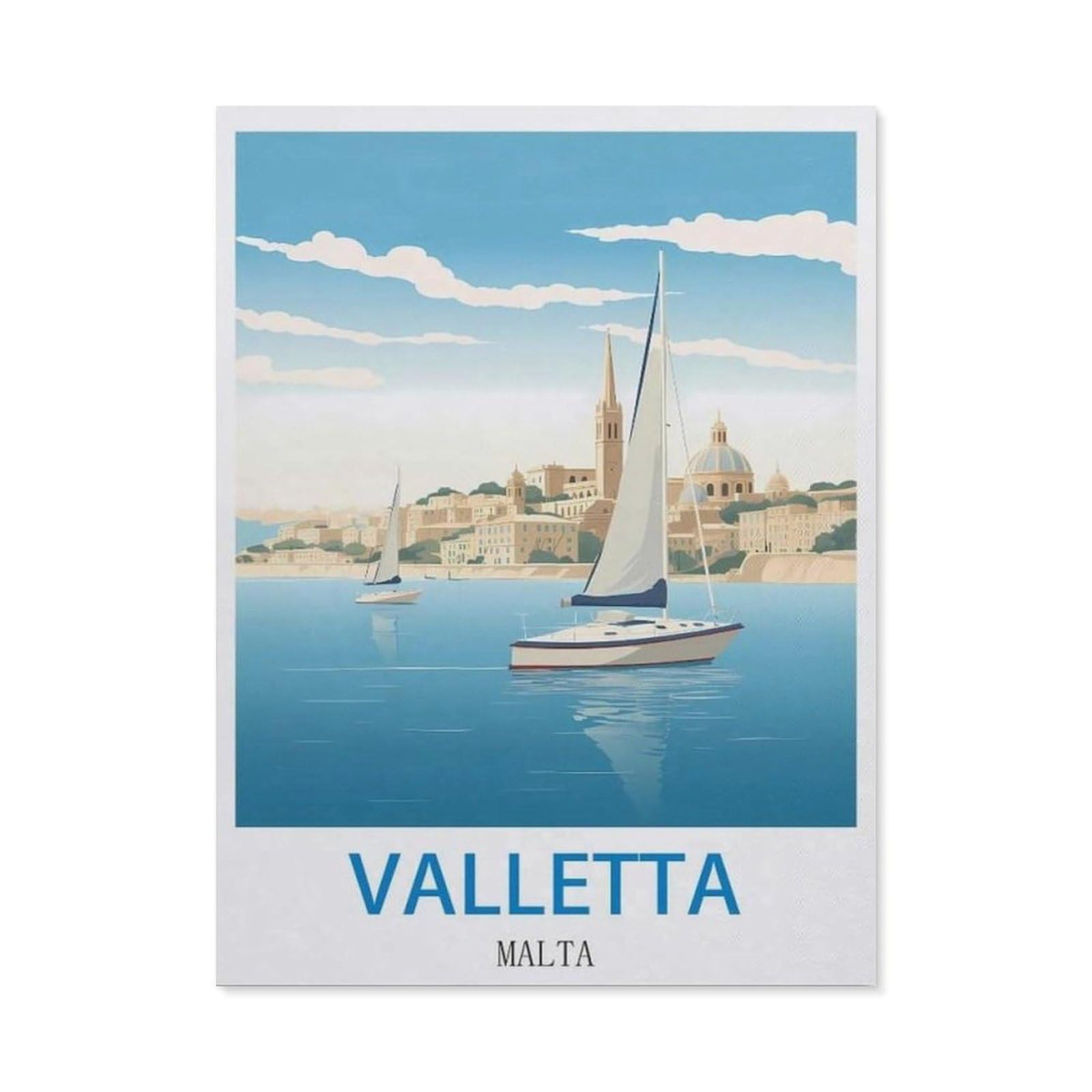 BEAYODKP 5D Diamond Painting Kits，Valletta Malta（40 x 50 cm）
