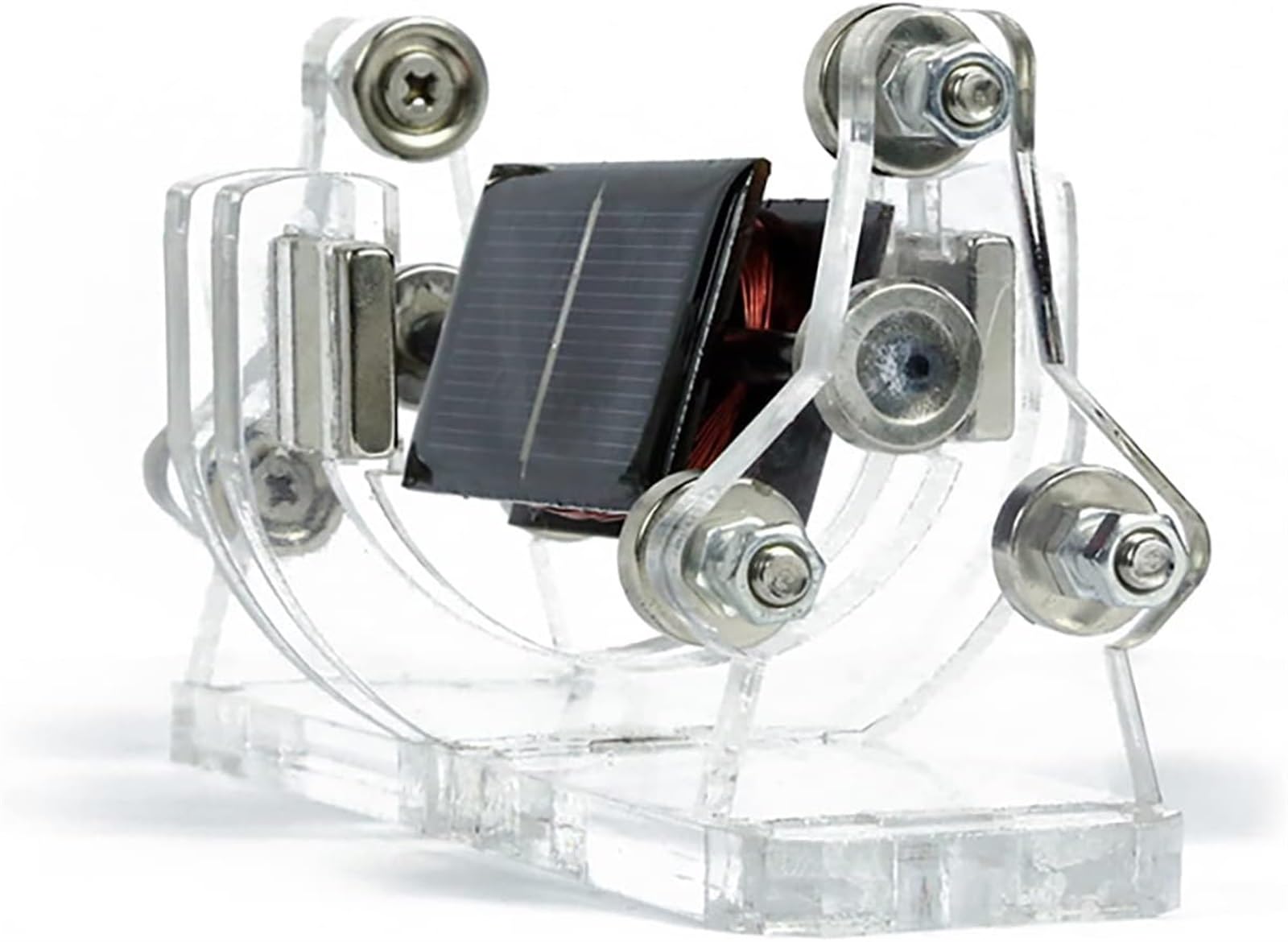 Modelo De Motor Solar De Levitación Magnética para Armar, Acrílico, Alimentado por Luz.