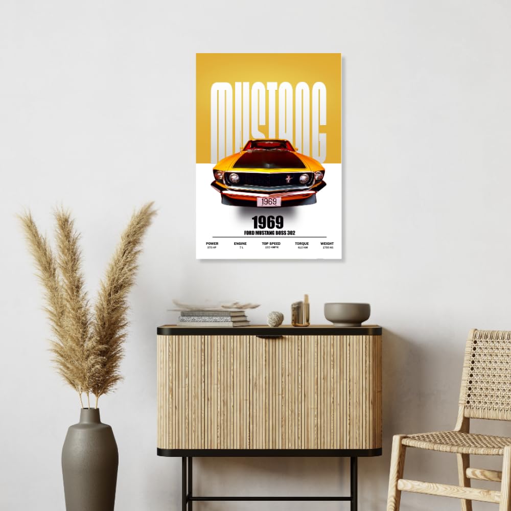 Good Hope Ford Mustang Car Poster – Classic Muscle Car, Vintage