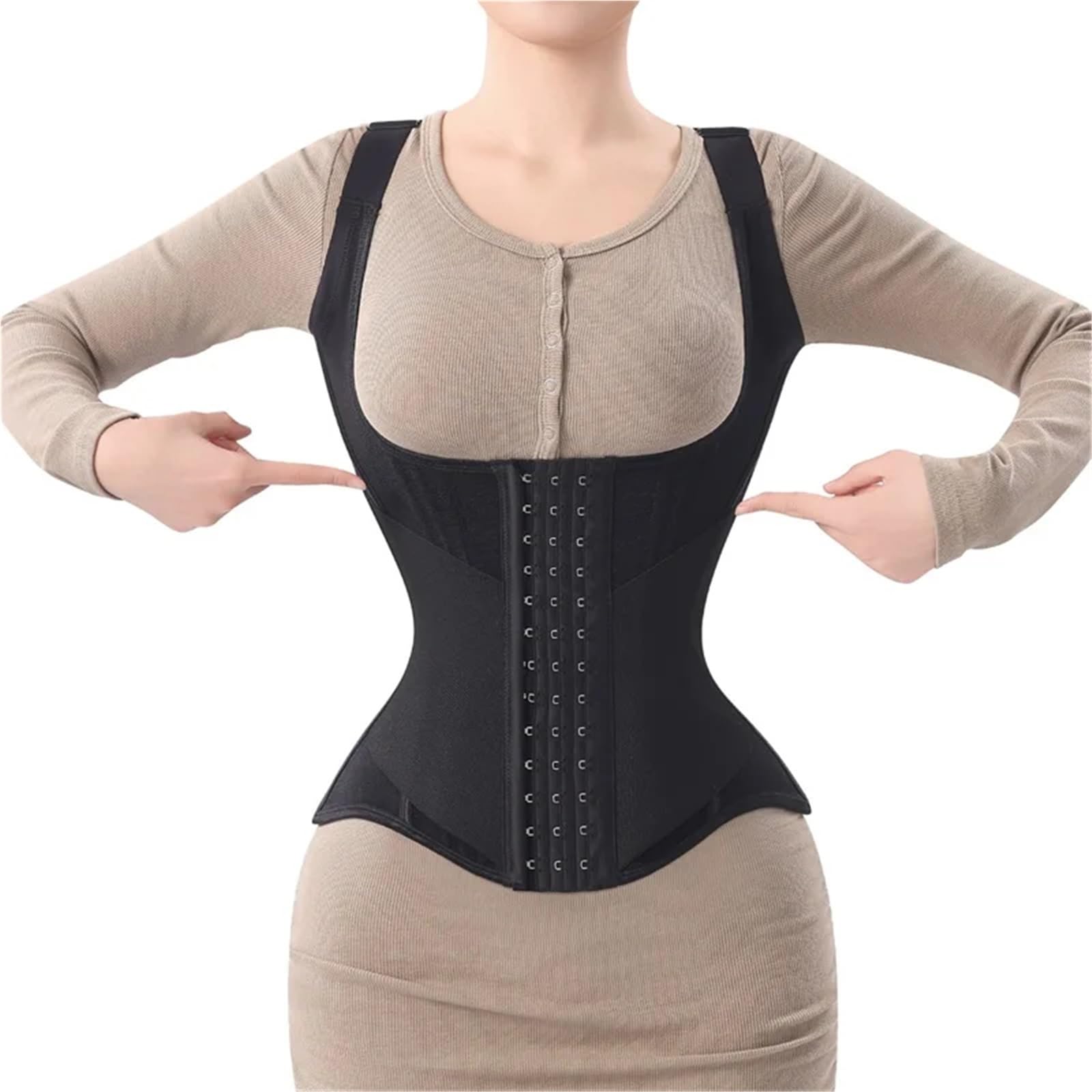 Fascia Addominale Dimagrante Corsetto da Allenamento a Forma di U for Donna Shaper in Osso d'Acciaio Addome Bella Cintura Posteriore Canotta Shapewear
