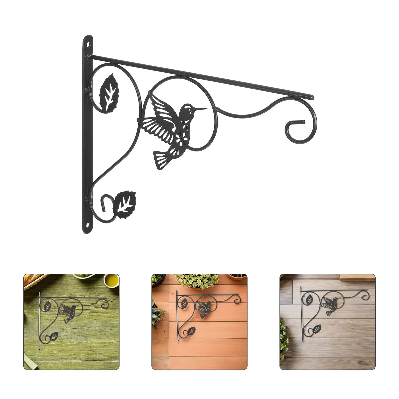 2 Piezas Soporte Negro Colgantes de Acero al Carbono para Soporte Resistente para Macetas y Linternas Adecuado para Jardín y Porche Exterior