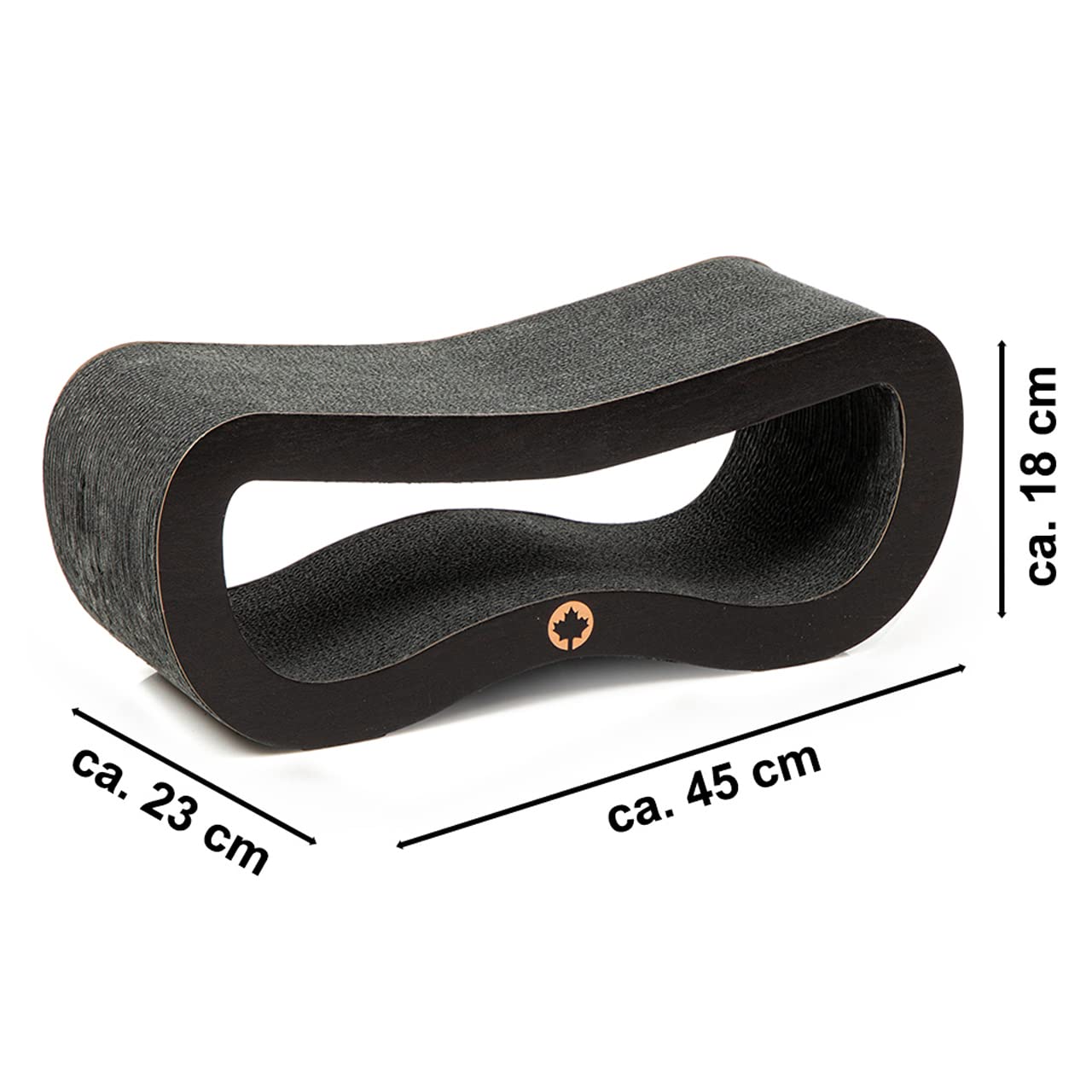 CanadianCat Company | Premium Kratzbrett/Kratzlounge für Katzen Spar-Set Orbit + Satellite, Kratzpappe/Katze Kratzbrett, Wellpappe & Katzenminze, Small, Black Edition
