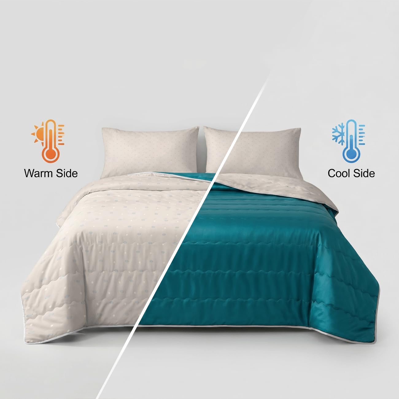 Odot Piumino in Satin Senza Copripiumino 4.5 Tog (Pietra di cane 7,229x229cm)