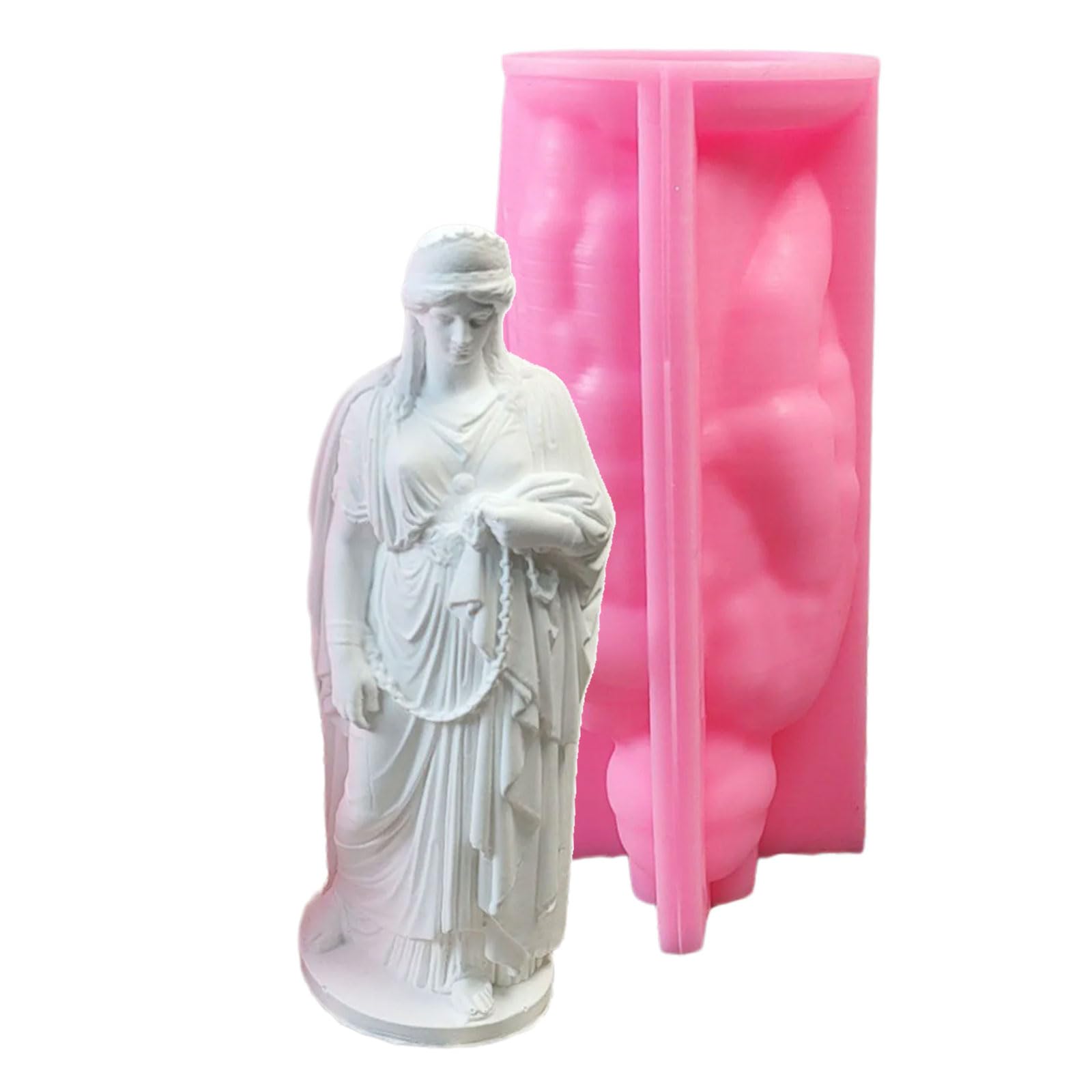 Figurine Casting Mold in Silicone, 16.1cm / 6.34inch Mold for Plaster Cement Resin or Wax, Small Statue Decor Making Supply Set Figurine Casting Supply Small Statue Craft Decor Silicone Cavity