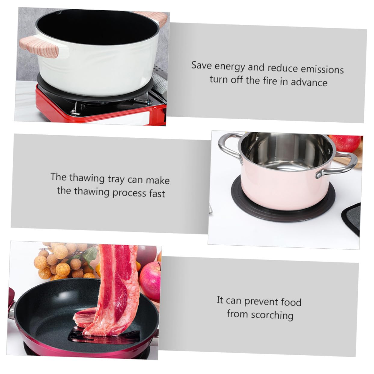 ERINGOGO Piastra Diffusore Calore per Gas Stove Protezione da Scongelamento Risparmio Energetico e Sicurezza Cucina Antisporco e Compatta per Uso Portatile